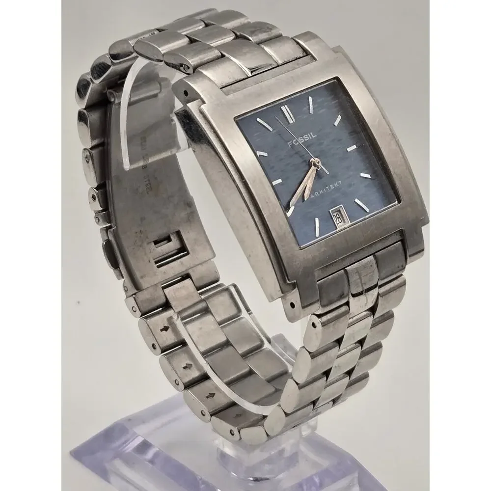 Fossil Arkitekt Watch FS-2795 Stainless Steel Square Face